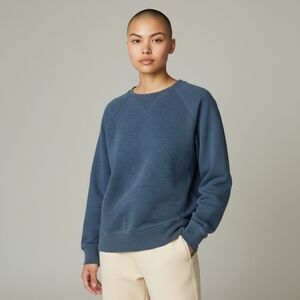 Authentic American heritage Solid Heather Gray long Sleeve Sweatshirt size L